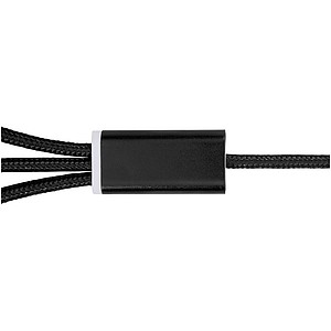 Nabíjecí kabel s dvojitým vstupem, černý