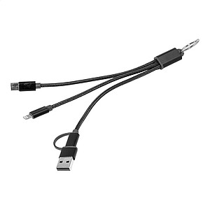 Nabíjecí kabel s přívěškem na klíče, černá