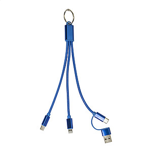 Nabíjecí kabel s přívěškem na klíče, modrá