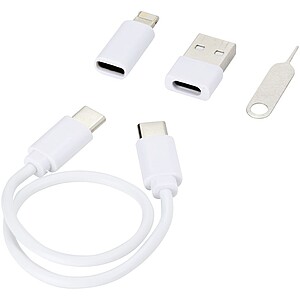 Nabíjecí kabel se stojánkem na telefon, bílý