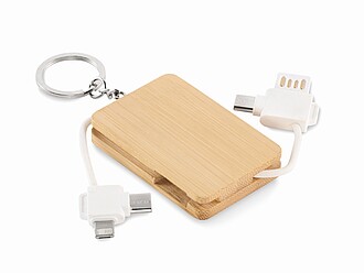Nabíjecí kabel ve formě přívěsku, světle hnědá
