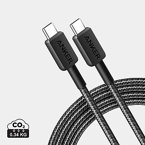 Nabíjecí pletený kabel USB-C na USB-C 1,8m 60W, šedá - reklamní předměty