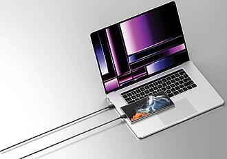 Nabíjecí pletený kabel USB-C na USB-C 1,8m 60W, šedá