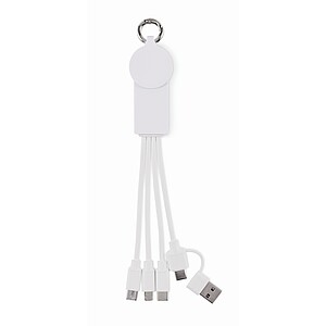 Nabíjecí type-C kabel 2v1, bílá - reklamní předměty