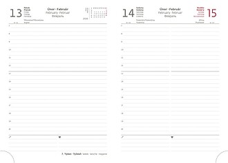 Náhradní náplň do diáře flip, kalendárium 2027, denní a5