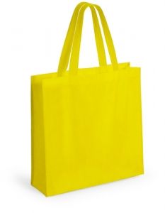 Nákupní polaminovaná taška z netkané textilie, 110 g/m2, 380x380x125mm , žlutá