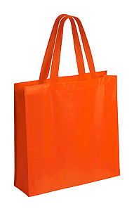 Nákupní polaminovaná taška z netkané textilie, oranžová