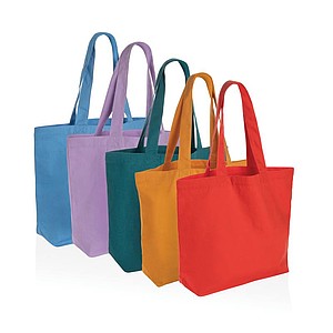 Nákupní taška s kapsou, recyklovaný materiál, tmavě tyrkysová