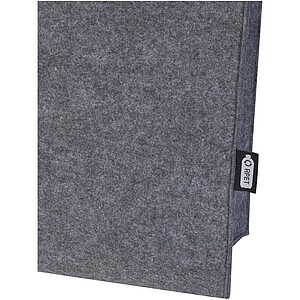 Nákupní taška s klínkem z GRS recyklované plsti, 20 l, šedý melír