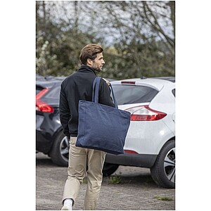 Nákupní taška se zipem, z recyklovaných materiálů, černá