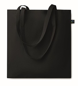 Nákupní taška z Fairtrade bavlny, černá - taška s vlastním potiskem