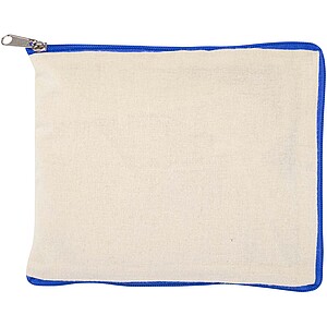 Nákupní taška z recyklované bavlny, béžová/královská modrá