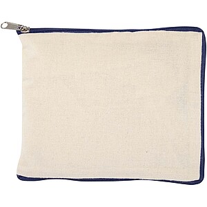 Nákupní taška z recyklované bavlny, béžová/námořní modrá