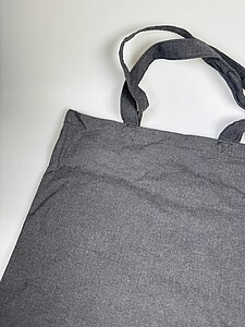 Nákupní taška z recyklované bavlny, tmavě šedý melír