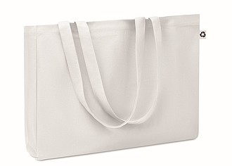 Nákupní taška z recyklovaného plátna, bílá - taška s vlastním potiskem