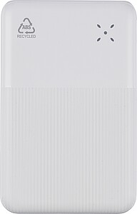 NARIA Powerbanka z recyklovaného ABS s kapacitou 20 000 mAh, bílá - ekologické reklamní předměty