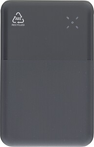 NARIA Powerbanka z recyklovaného ABS s kapacitou 20 000 mAh, černá