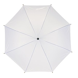 NARSIOL Automatický deštník s dřevěnou holí, bílá