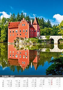 Naše hrady a zámky 2027, nástěnný kalendář, prodloužená záda