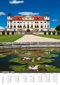 Naše hrady a zámky 2027, nástěnný kalendář, prodloužená záda