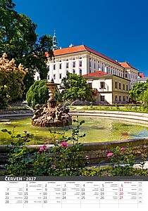 Naše hrady a zámky 2027, nástěnný kalendář, prodloužená záda