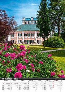 Naše hrady a zámky 2027, nástěnný kalendář, prodloužená záda