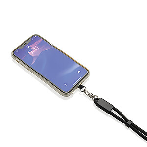 Nastavitelný telefonní popruh na zápěstí 60W z RCS RPET, černá