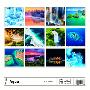 Nástěnný kalendář Aqua 2026