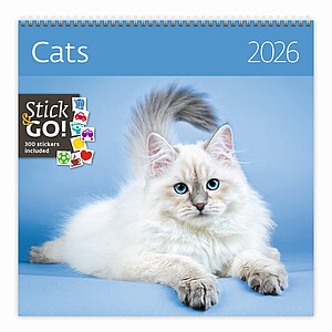 Nástěnný kalendář Cats 2027 včetně laše - reklamní kalendáře