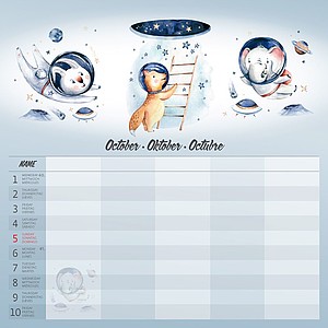 Nástěnný kalendář Family Planner 2026 včetně laše