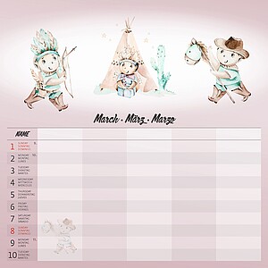 Nástěnný kalendář Family Planner 2027 včetně laše