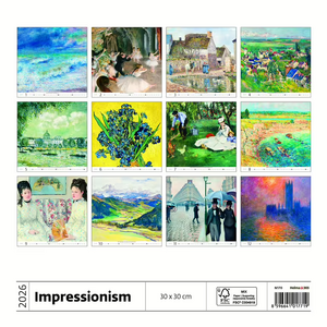 Nástěnný kalendář Impressionism 2026