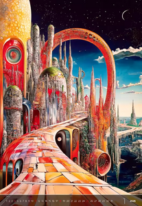 Nástěnný kalendář Surreal New Worlds 2026