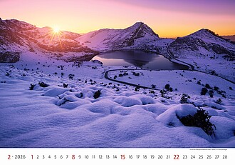 National Parks 2024, nástěnný kalendář, prodloužená záda