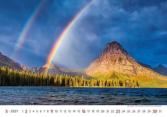 National Parks 2027, nástěnný kalendář, prodloužená záda