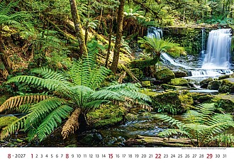 National Parks 2027, nástěnný kalendář, prodloužená záda