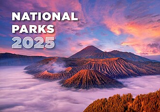 National Parks 2027, nástěnný kalendář, prodloužená záda