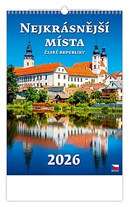Nejkrásnější místa ČR 2027, nástěnný kalendář, prodloužená záda - reklamní kalendáře