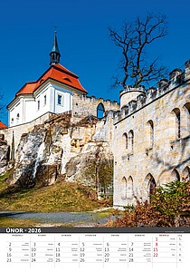 Nejkrásnější místa ČR 2027, nástěnný kalendář, prodloužená záda