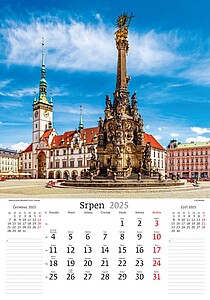 Nejkrásnější místa ČR 2027, nástěnný kalendář, prodloužená záda