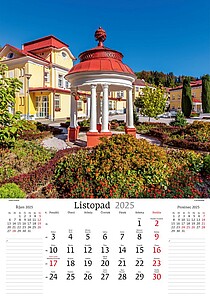 Nejkrásnější místa ČR 2027, nástěnný kalendář, prodloužená záda