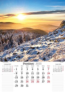 Nejkrásnější místa ČR 2027, nástěnný kalendář, prodloužená záda