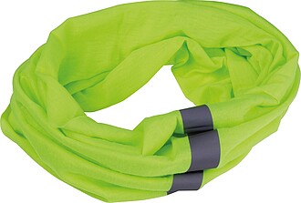 NEOR Bandana s reflexními pruhy, neonově žlutá - multifunkční šátek s vlastním potiskem