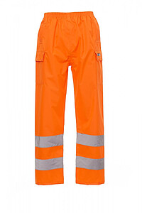 Nepromokavé kalhoty PAYPER HURRICANE-PANTS, vel. S, fluo oranžová - kalhoty s potiskem