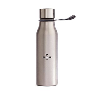 Nerezová láhev na pití, 550ml, s černým poutkem