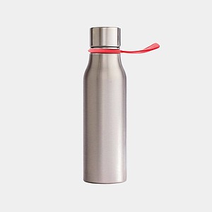 Nerezová láhev na pití, 550ml, s červeným poutkem