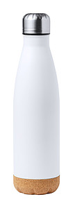 Nerezová láhev na pití s korkovým dnem, 750ml, bílá