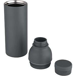Nerezová láhev na vodu s vakuovou izolací 650 ml, tmavě šedá