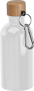 Nerezová láhev s karabinou 400 ml, bílá