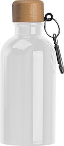 Nerezová láhev s karabinou 400 ml, bílá